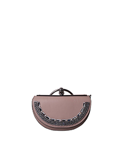 Nile Bracelet Minaudiere Bag, Leather, Pink/ Crystal, 02-18-99-65, s/db, 3